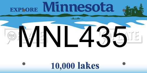 MNL435 Minnesota License Plate