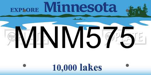 MNM575 Minnesota License Plate