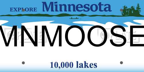 MNMOOSE Minnesota License Plate