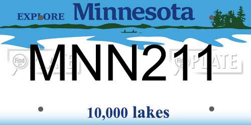 MNN211 Minnesota License Plate
