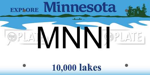 MNNI Minnesota License Plate