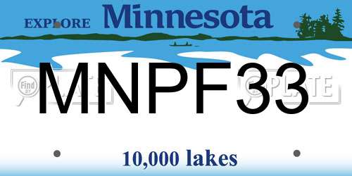 MNPF33 Minnesota License Plate