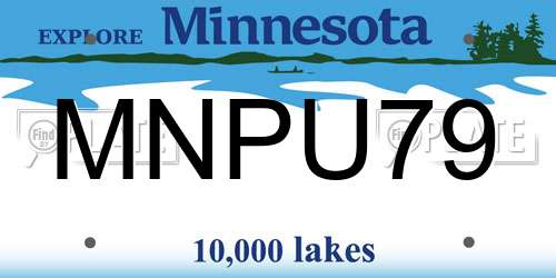 MNPU79 Minnesota License Plate