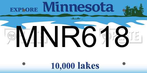 MNR618 Minnesota License Plate