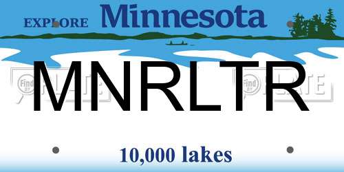 MNRLTR Minnesota License Plate