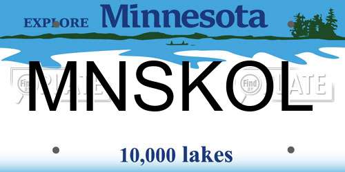 MNSKOL Minnesota License Plate