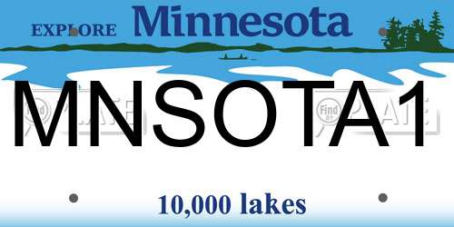 MNSOTA1 Minnesota License Plate