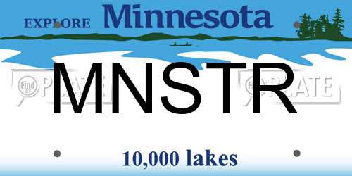 MNSTR Minnesota License Plate