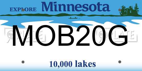MOB20G Minnesota License Plate
