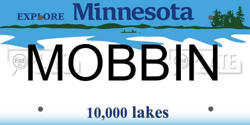MOBBIN Minnesota License Plate