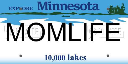 MOMLIFE Minnesota License Plate