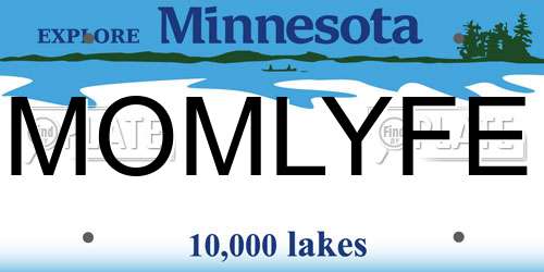 MOMLYFE Minnesota License Plate