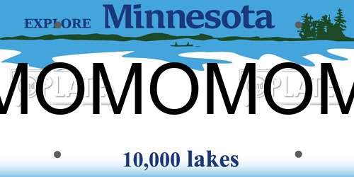 MOMOMOM Minnesota License Plate