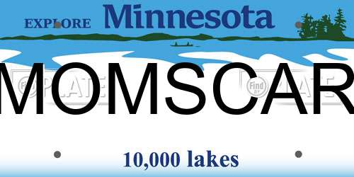 MOMSCAR Minnesota License Plate