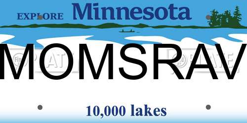 MOMSRAV Minnesota License Plate