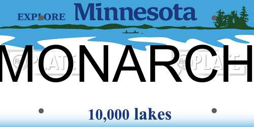 MONARCH Minnesota License Plate