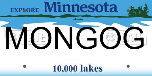 MONGOG Minnesota License Plate
