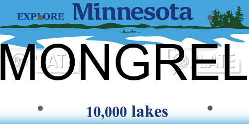 MONGREL Minnesota License Plate