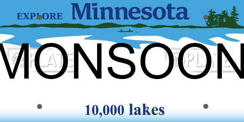 MONSOON Minnesota License Plate