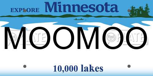 MOOMOO Minnesota License Plate