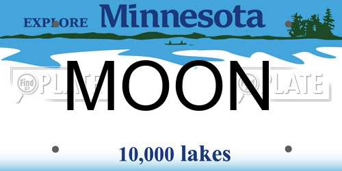 MOON Minnesota License Plate