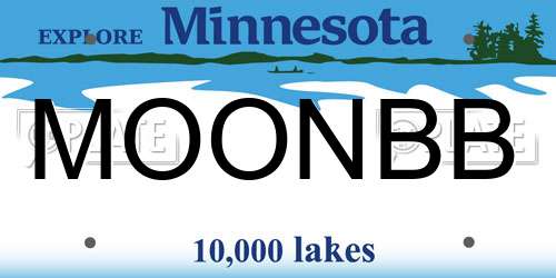MOONBB Minnesota License Plate