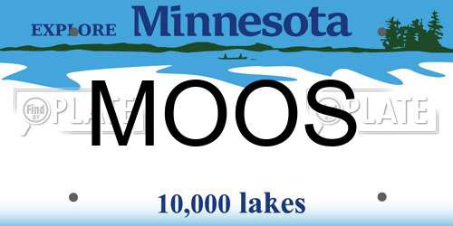 MOOS Minnesota License Plate