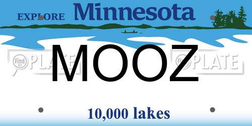 MOOZ Minnesota License Plate