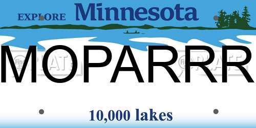 MOPARRR Minnesota License Plate