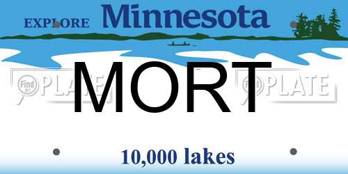 MORT Minnesota License Plate