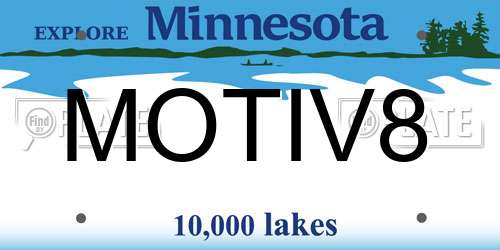 MOTIV8 Minnesota License Plate