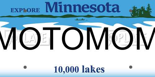 MOTOMOM Minnesota License Plate