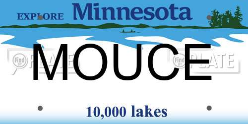 MOUCE Minnesota License Plate