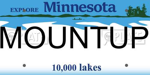 MOUNTUP Minnesota License Plate