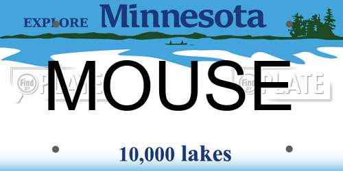 MOUSE Minnesota License Plate