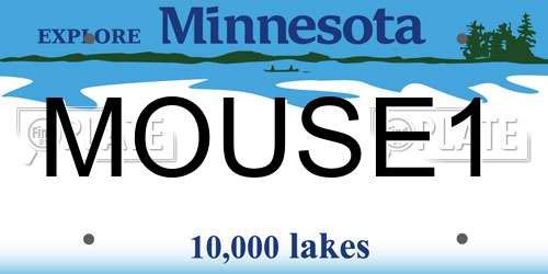 MOUSE1 Minnesota License Plate