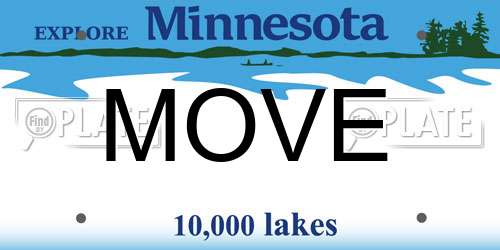 MOVE Minnesota License Plate