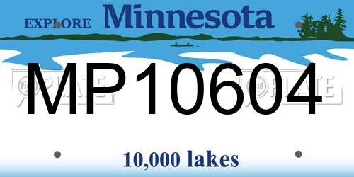 MP10604 Minnesota License Plate