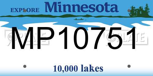 MP10751 Minnesota License Plate