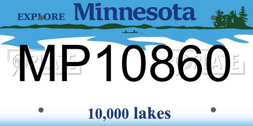 MP10860 Minnesota License Plate