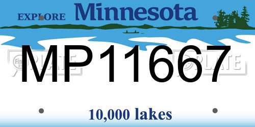 MP11667 Minnesota License Plate
