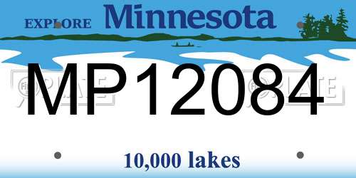 MP12084 Minnesota License Plate