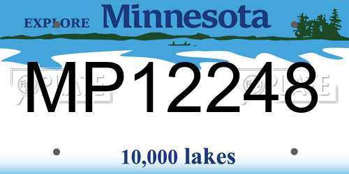 MP12248 Minnesota License Plate