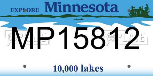 MP15812 Minnesota License Plate