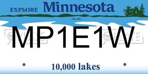 MP1E1W Minnesota License Plate
