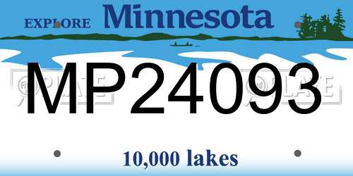 MP24093 Minnesota License Plate