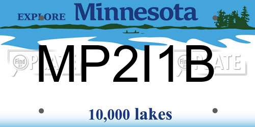 MP2I1B Minnesota License Plate