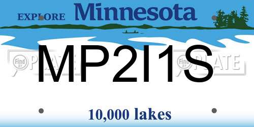 MP2I1S Minnesota License Plate
