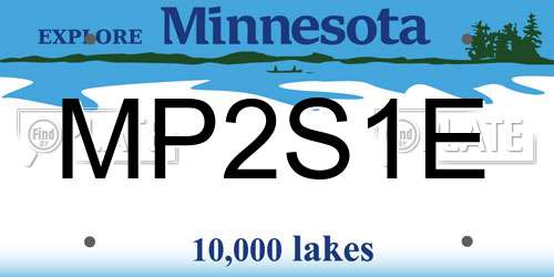 MP2S1E Minnesota License Plate