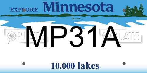 MP31A Minnesota License Plate